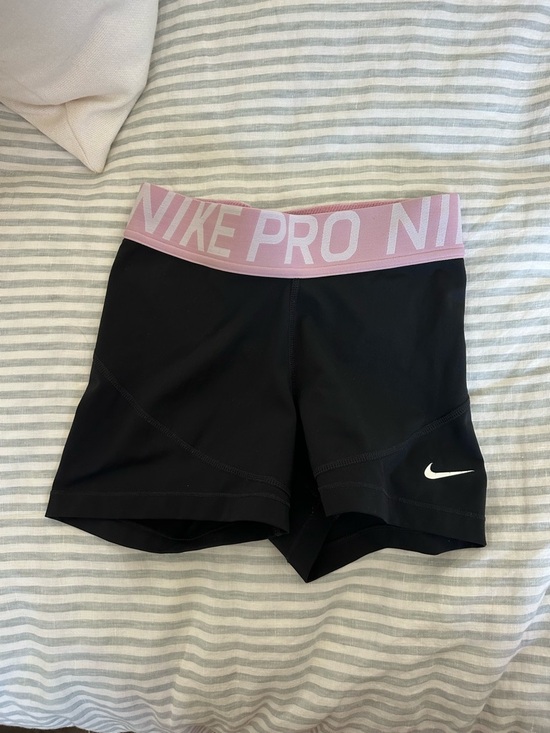 Nike Pants - Nike Women's Black Performance Shorts with Pink Branded Waistband